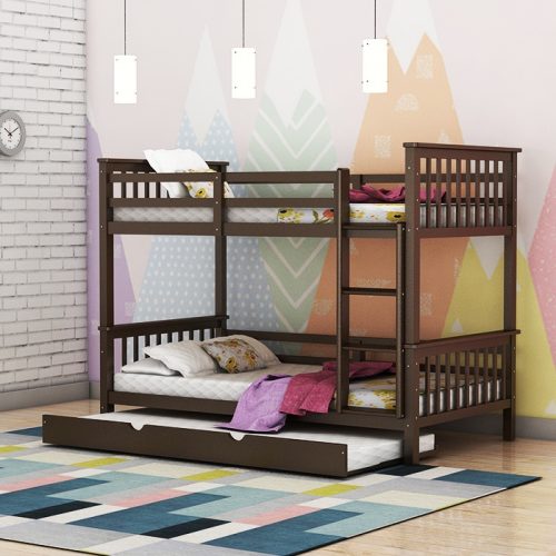 Hypnos Trundle Bunk Bed For Kids in Brown