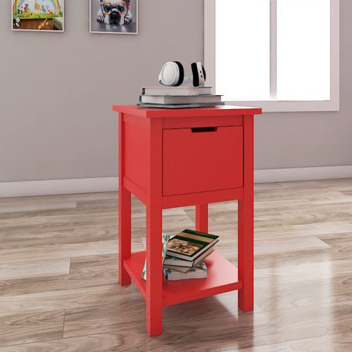 cherry red bedside table