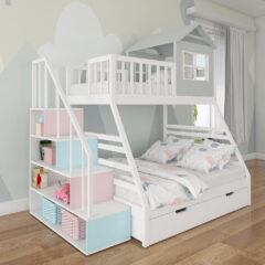 Princess Bunk Bed with Stairs